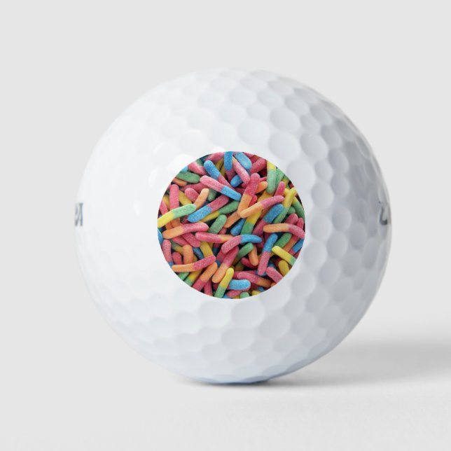 Pelotas De Golf Sour Gummy Worms (Anverso)