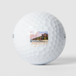 Pelotas De Golf souvenir de la puesta de sol del Océano Índico de