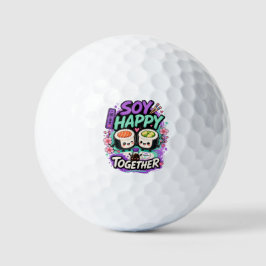 Pelotas De Golf Soy Feliz Juntos – Lindo Pareja de Sushi Kawaii