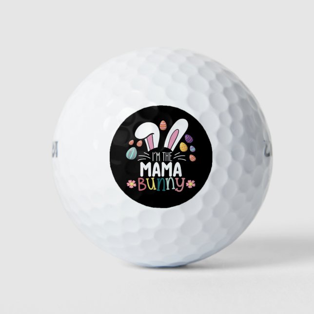 Pelotas De Golf Soy la familia de mamá conejita de Pascua (Anverso)