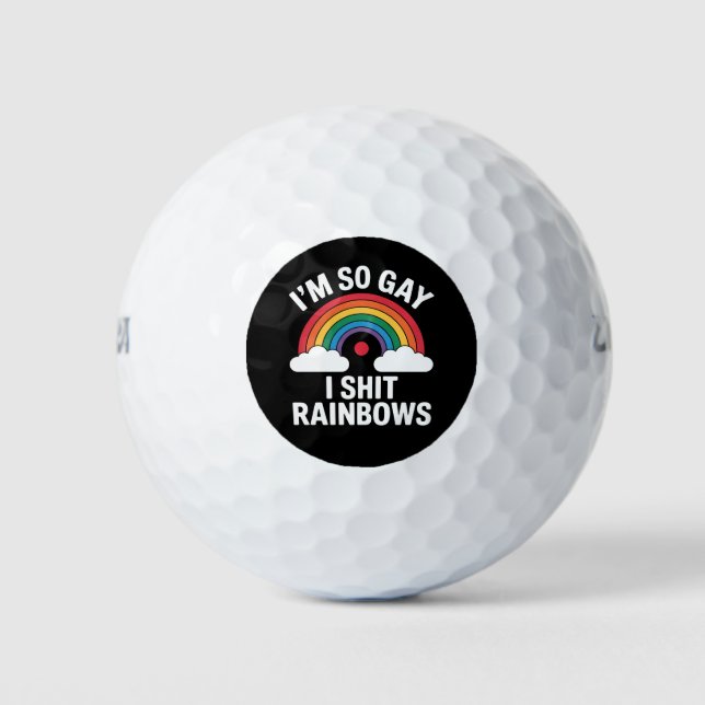 Pelotas De Golf Soy tan gay como el aliado del orgullo LGBTQ (Anverso)