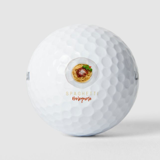 Pelotas De Golf Spaghetti bolognese pasta noodle gourmet chef (Anverso)