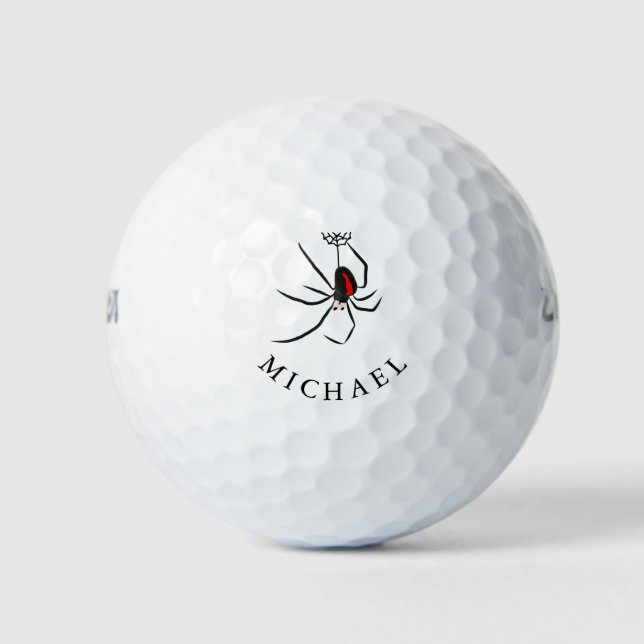Pelotas De Golf Spider Redback de regalo personal para el amante d (Anverso)