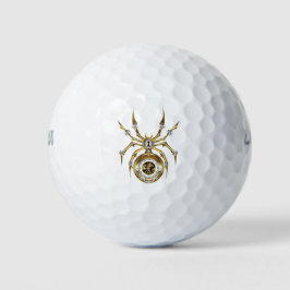 Pelotas De Golf Spider Steampunk sobre fondo morado