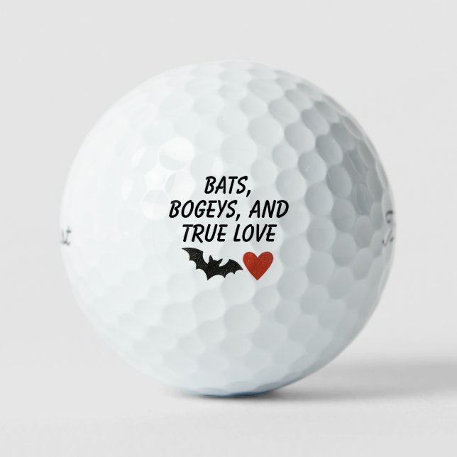 Pelotas De Golf Spooky Halloween Romance Humor Fall Vibes (Anverso)