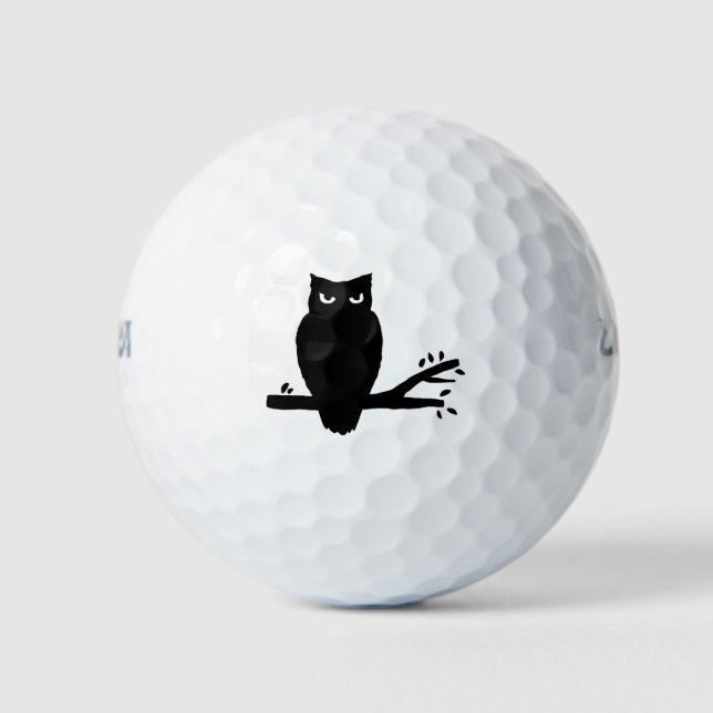 Pelotas De Golf Spooky Owl Silhouette (Anverso)