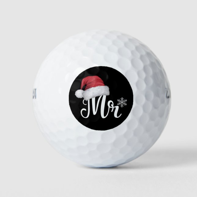 Pelotas De Golf Sr Claus Parejas Navidades Pajamas Santa (Anverso)