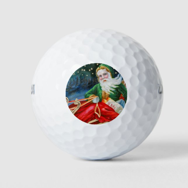 Pelotas De Golf Sr. Navidades | Vintage Santa Claus (Anverso)