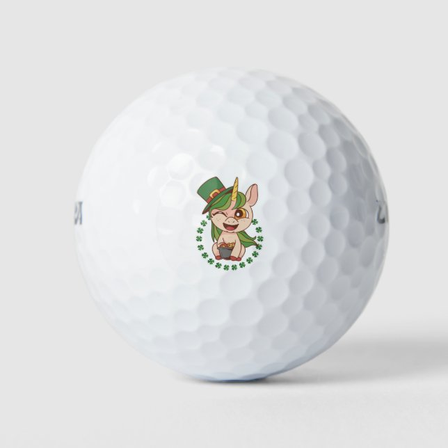 Pelotas De Golf St Patrick Unicorn (Anverso)