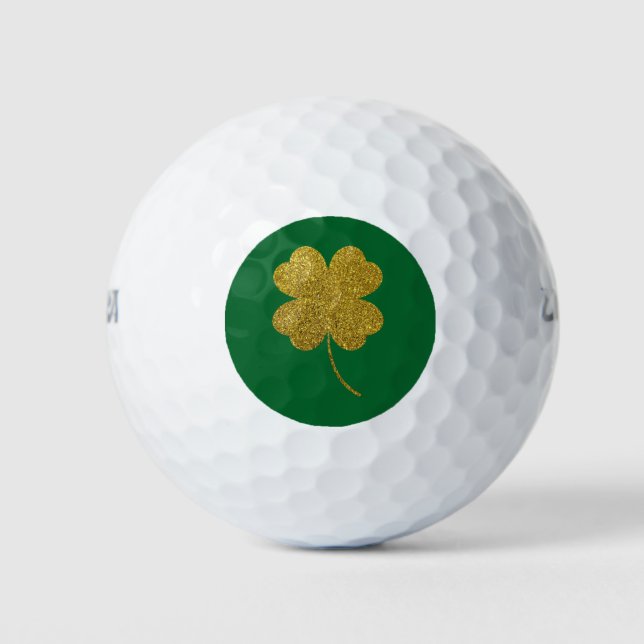 Pelotas De Golf St. Patrick's Day Shamrock (Anverso)