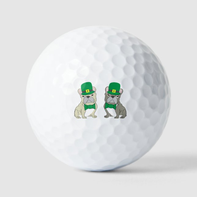 Pelotas De Golf St. Patricks French Bulldogs (Anverso)