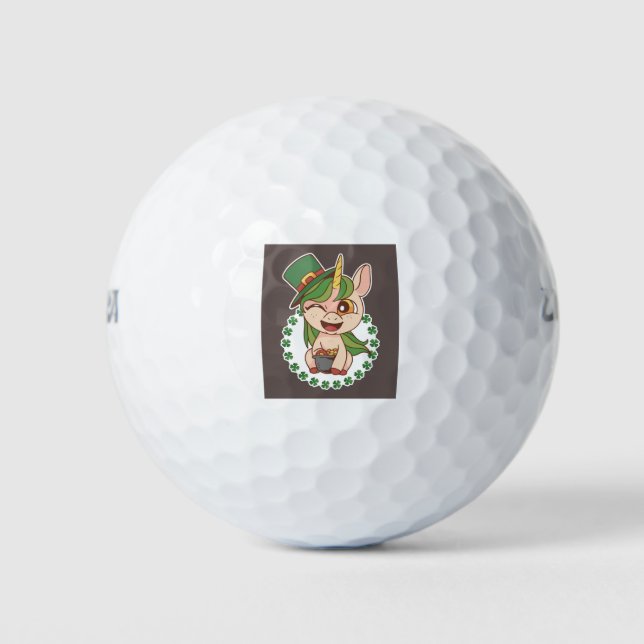 Pelotas De Golf St Patricks Unicorn (Anverso)