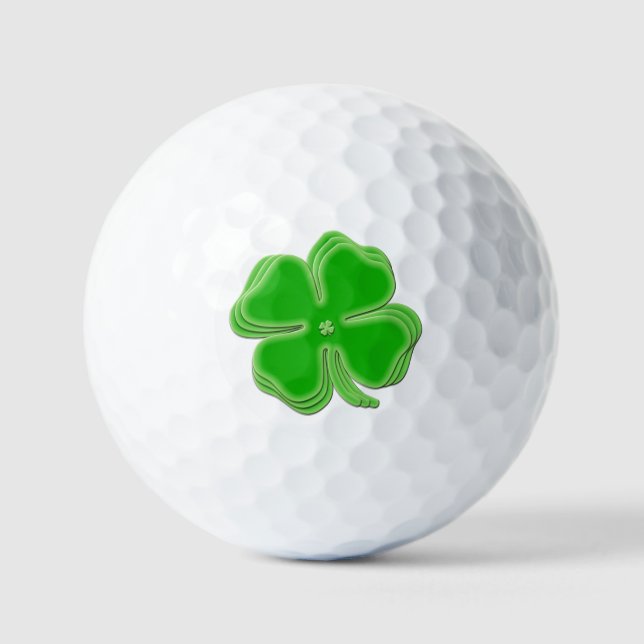 Pelotas De Golf Stackeado St. Patrick's Day Shamrock (Anverso)