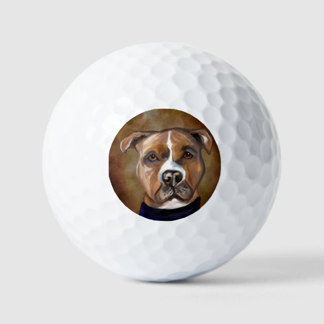 PELOTAS DE GOLF STAFFORDSHIRE TERRIER (Anverso)