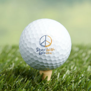 Pelotas De Golf Stand with Ukraine - Guerra de Rótulo por símbolo