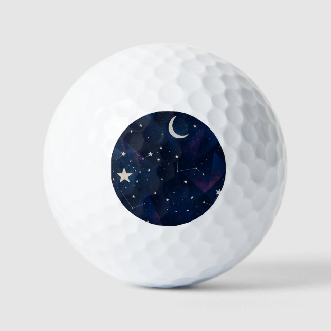 Pelotas De Golf Starry Constellation Sky - Patrón nocturno celesti (Anverso)