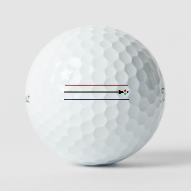 Pelotas de Golf Stars Alignment Line Titleist Pro  (Anverso)