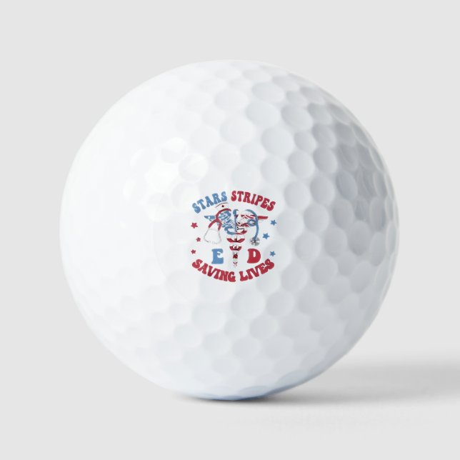 Pelotas De Golf Stars Stripes E D Salvando vidas (Anverso)