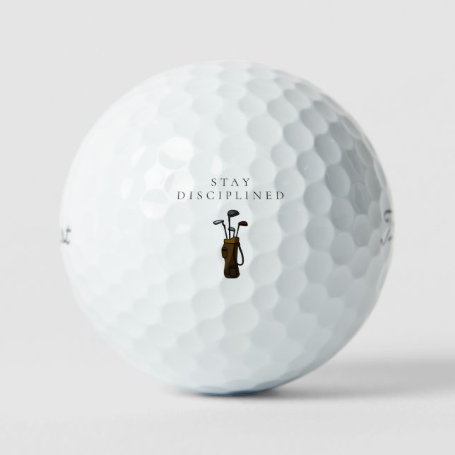 Pelotas De Golf 'Stay Disciplined' Mindset Motivational Gift  (Anverso)