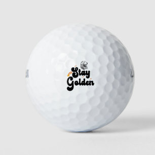 Pelotas De Golf Stay Golden Groovy Retriever Dog Animal Pet Lover