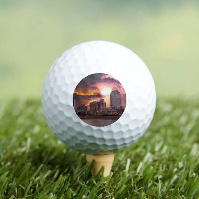 Pelotas De Golf Stormy Cincinnati Great American Ball Park (Camiseta in situ)