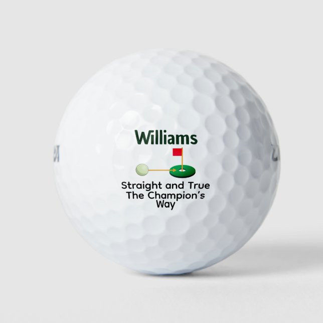 Pelotas De Golf Straight True Champion Way Personalized Gift (Anverso)