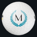 Pelotas De Golf Su monograma personalizado<br><div class="desc">Personalice sus bolas de golf de manera maravillosa con este diseño clásico de monograma rodeado por una florida corona. ¡Nunca más tienes que marcar tus bolas a mano! Haga clic en el botón "Personalizar" e introduzca su valor inicial. Puede cambiar el tipo de letra y el color del tipo de...</div>