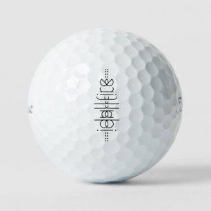 Pelotas De Golf Su nombre como glifos extranjeros único