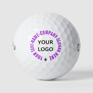 Pelotas De Golf Su nombre de logotipo Colores de texto Personaliza