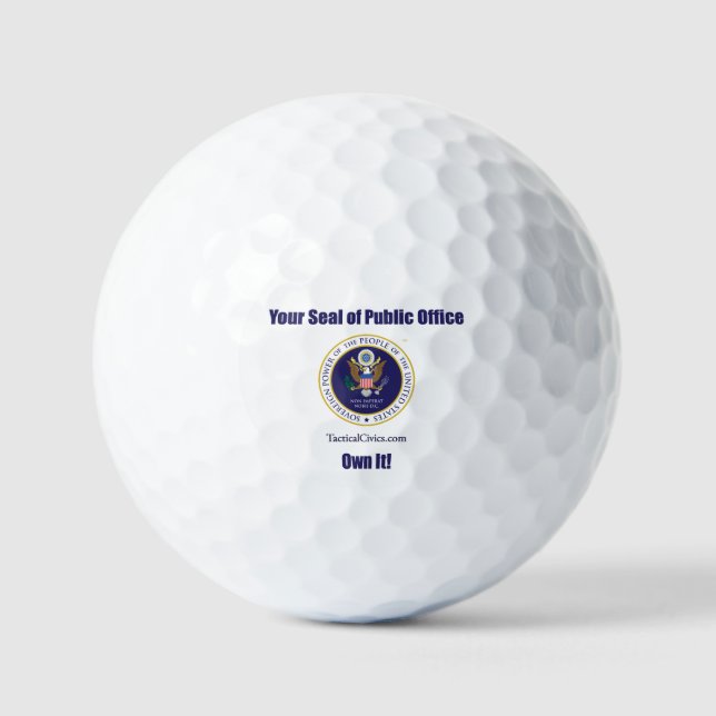 Pelotas De Golf Su Sello de Oficina Pública (Anverso)