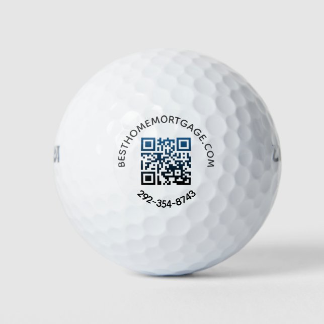 Pelotas De Golf Su teléfono web de la empresa de análisis de códig (Anverso)