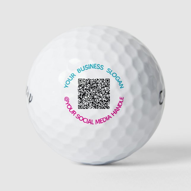 Pelotas De Golf Su Texto Personalizado de Código QR Estampado en P (Anverso)