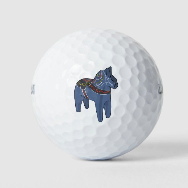 Pelotas De Golf Suecia Dala Horse Dalecarlian Sueco (Anverso)