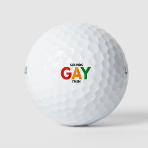 Pelotas De Golf Suena gay, estoy en la bandera del Orgullo del Mes