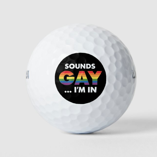 Pelotas De Golf Suena gay soy el orgullo LGBTQ arcoiris (Anverso)