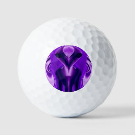 Pelotas De Golf Sueños del arcoiris púrpura 3D , Alien