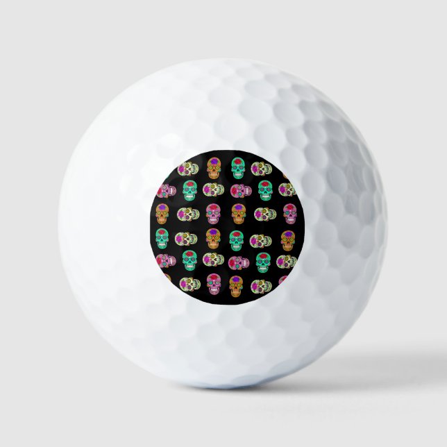 Pelotas De Golf Sugar Skulls Golf Balls (Anverso)