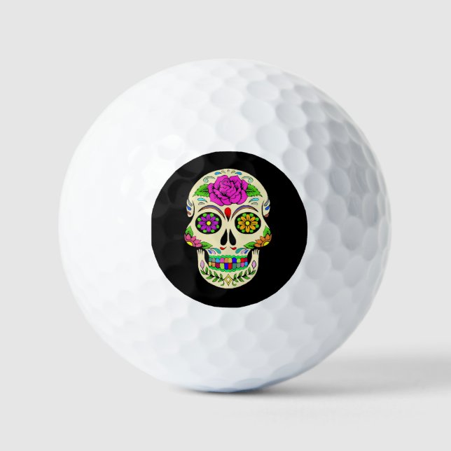 Pelotas De Golf Sugar Skulls Golf Balls (Anverso)