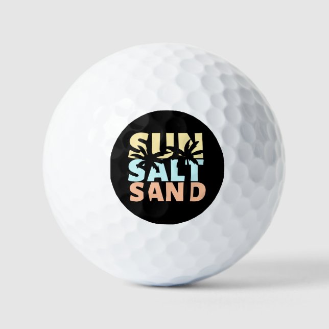 Pelotas De Golf Sun Salt Sand Beach Summer (Anverso)