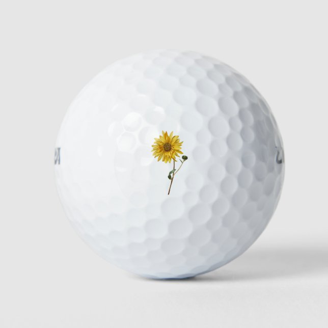 Pelotas De Golf Sunflower Flower Plant Blossom Bloom (Anverso)