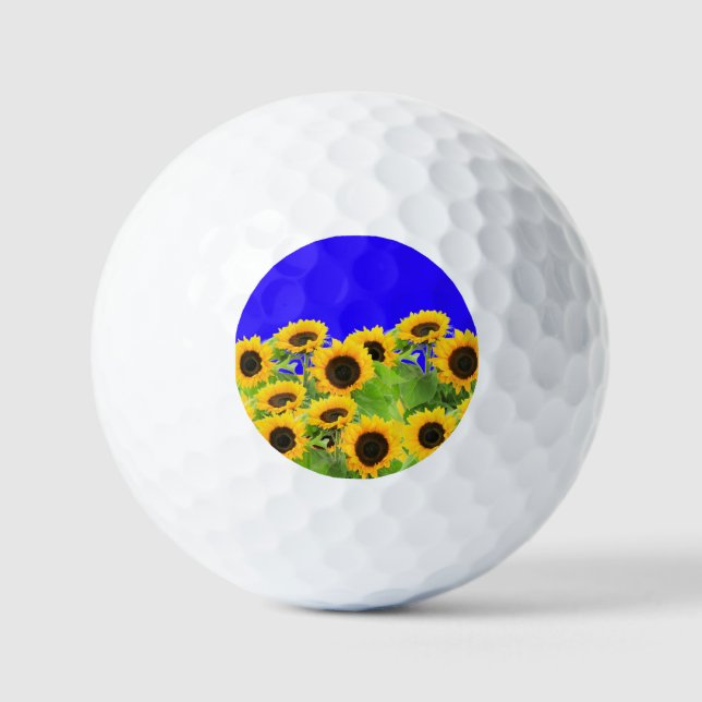 Pelotas De Golf Sunflower - Libertad Ucrania Paz Bandera ucraniana (Anverso)