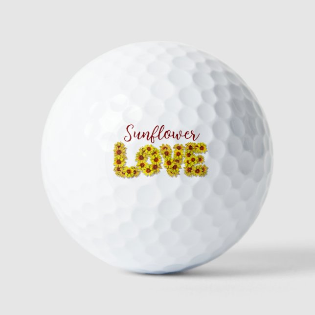 Pelotas De Golf Sunflower Love Golf Ball (Anverso)