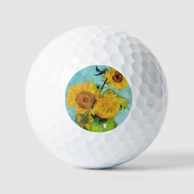 Pelotas De Golf Sunflowers Vincent van Gogh (Anverso)