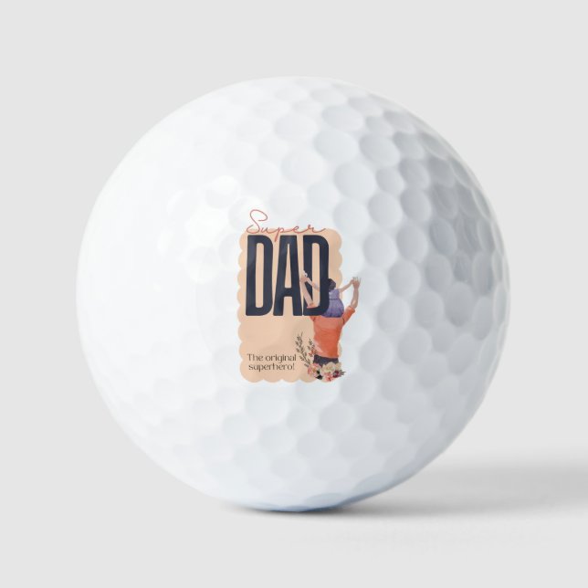 Pelotas De Golf Super Papá (Anverso)