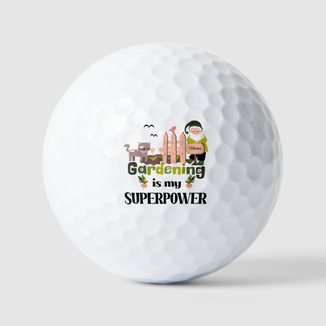 Pelotas De Golf Superpotencia de jardinería, jardinera de lujo (Anverso)