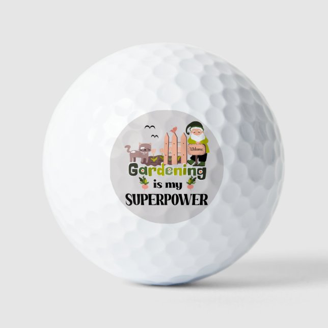 Pelotas De Golf Superpotencia de jardinería, jardinera de lujo (Anverso)