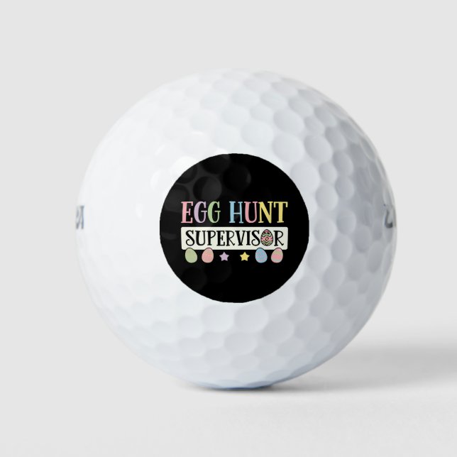 Pelotas De Golf Supervisor de la caza de huevos de pascua divertid (Anverso)