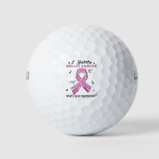Pelotas De Golf Support Breast Cancer Warrior Gifts