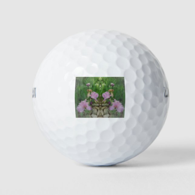 Pelotas De Golf Surreal Fantasy Iris Sendero floral (Anverso)