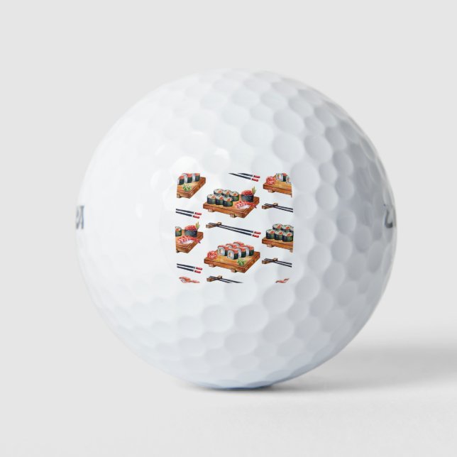 Pelotas De Golf Sushi y nigiri de comida japonesa (Anverso)